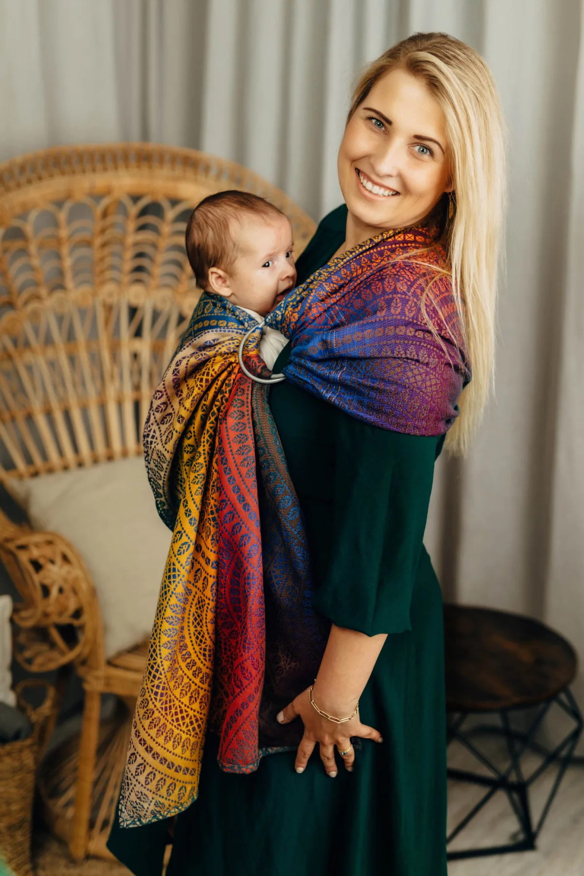 ring sling peacock's tail bolero lennylamb