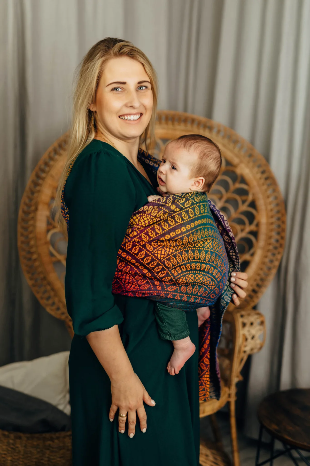 ring sling peacock's tail bolero lennylamb